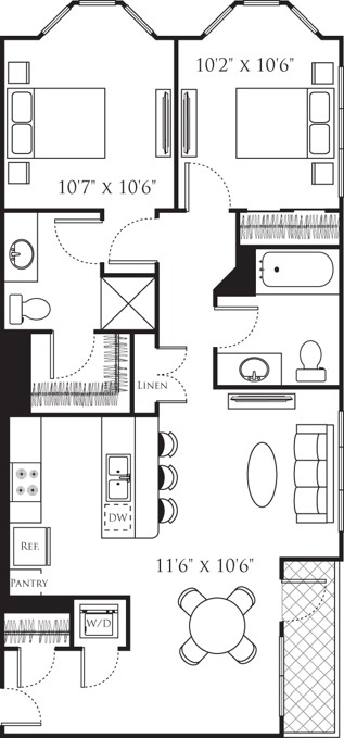Floor plan layout diagram for B6 Premium